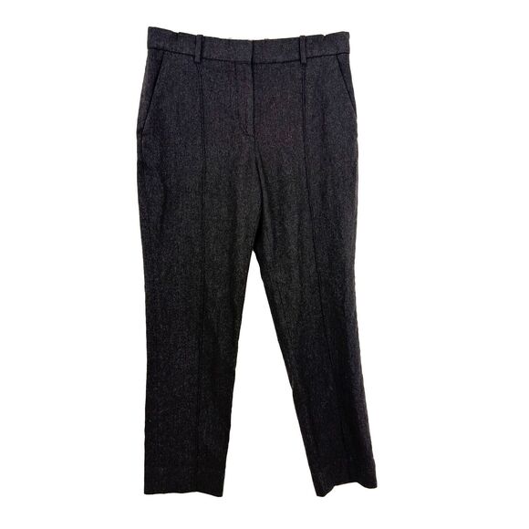 EVERLANE GoWeave Pleated Slouchy Wool Trouser Pants 4 Black Tapered Office B27 - Picture 2 of 6